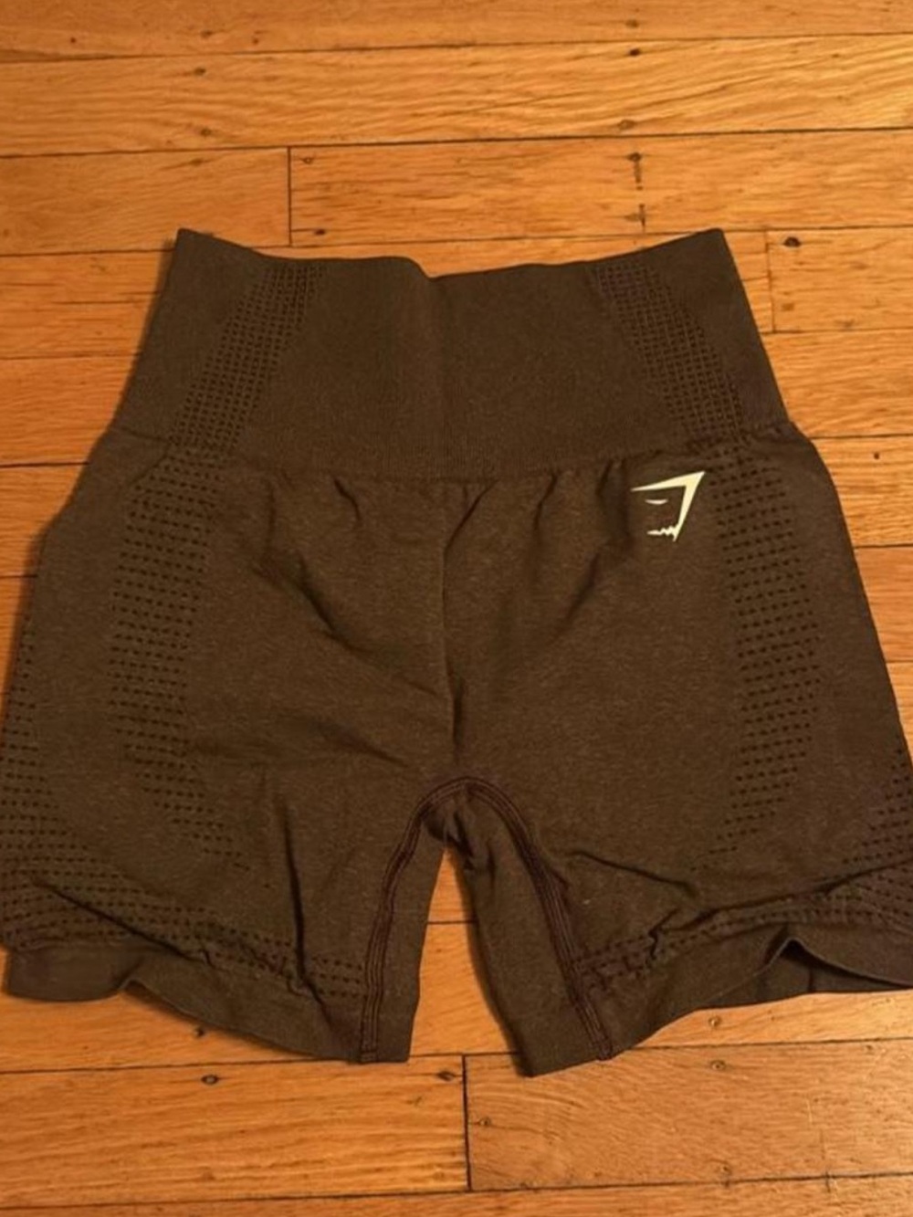 Gymshark Seamless High-Waist Workout Shorts BUNDLE - brown and black